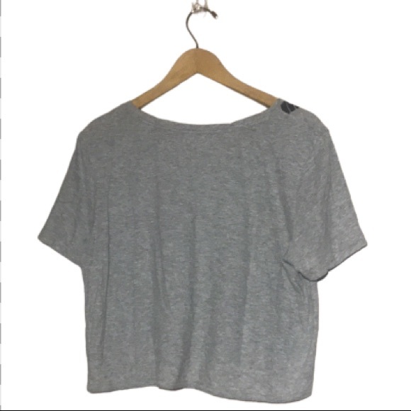 Calvin Klein Jeans Grey Cropped T Shirt - Picture 7 of 7